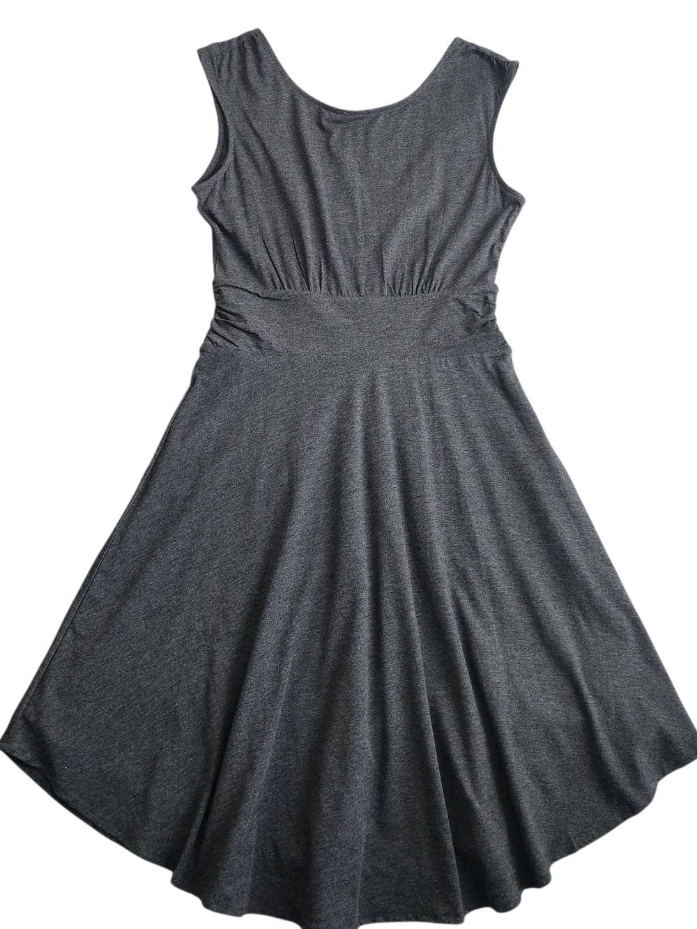 Prana Jola Midi Dress Women's S Gray Babydoll Lined Outdoor Everyday Comfort